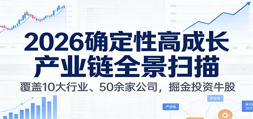 付费文章：2026确定性高成长产业链全景扫描：覆盖10大行业、50余家公司，掘金投资牛股-黑密阁