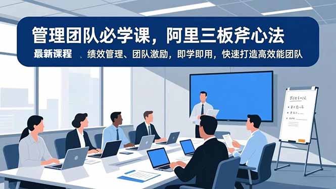 管理团队必学课，阿里三板斧心法、绩效管理、团队激励，即学即用，快速打造高效能团队-黑密阁