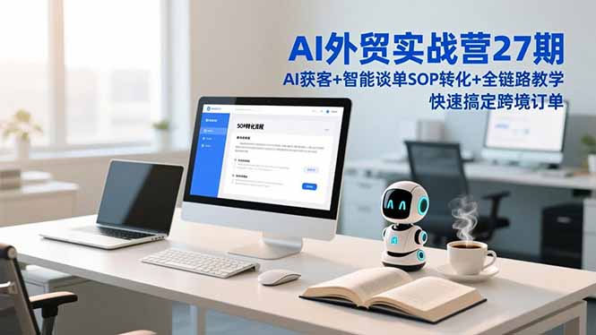 AI外贸实战营27期，AI获客+智能谈单+SOP转化+全链路教学，快速搞定跨境订单-黑密阁