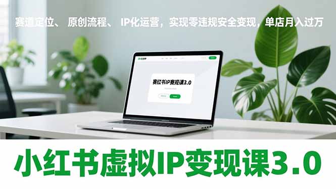 小红书虚拟IP变现课3.0，赛道定位、原创流程、IP化运营，实现零违规安全变现，单店月入过万-黑密阁