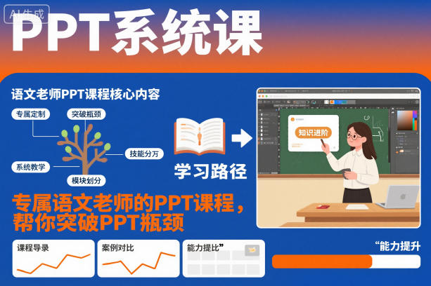 PPT系统课，专属语文老师的PPT课程，帮你突破PPT瓶颈-黑密阁
