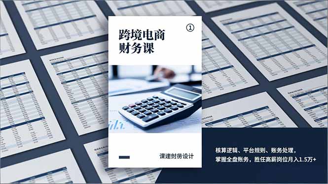 跨境电商财务课，核算逻辑、平台规则、账务处理，掌握全盘账务，胜任高薪岗位月入1.5万+-黑密阁