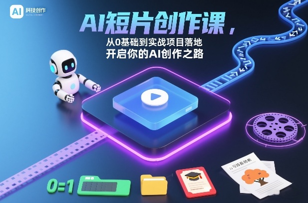AI短片创作课，从0基础到实战项目落地，开启你的AI创作之路-黑密阁