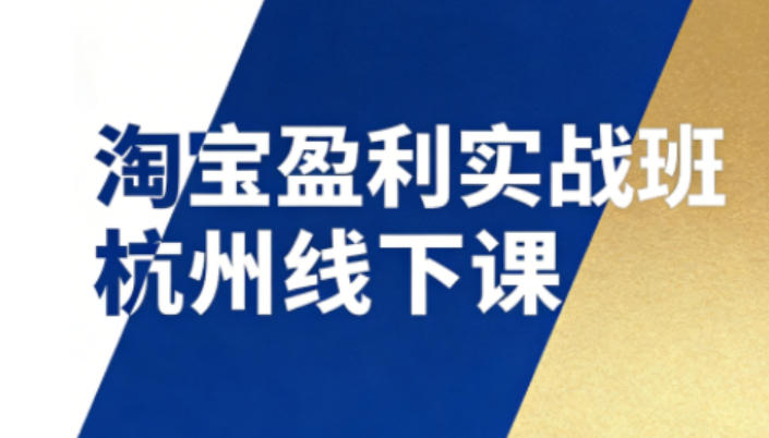 淘宝盈利实战班杭州线下课12月26-28日(音频+字幕)，帮你掌握SOP流程+12门核心技术-黑密阁