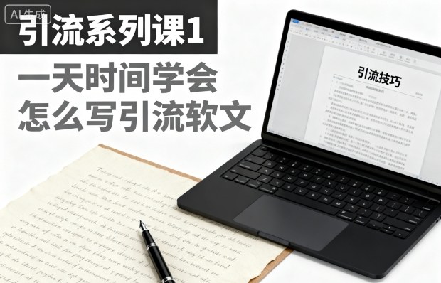 引流系列课1，一天时间学会怎么写引流软文-黑密阁