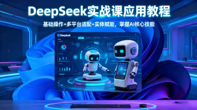 DeepSeek实战课应用教程、基础操作+多平台适配+实体赋能，掌握AI核心技能-黑密阁