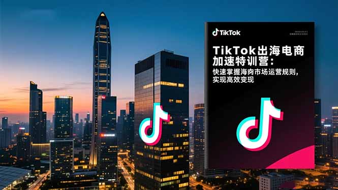 TikTok出海电商加速特训营：快速掌握海外市场运营规则，实现高效变现-黑密阁