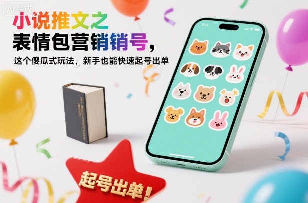 小说推文之表情包营销号，这个傻瓜式玩法，新手也能快速起号出单-黑密阁