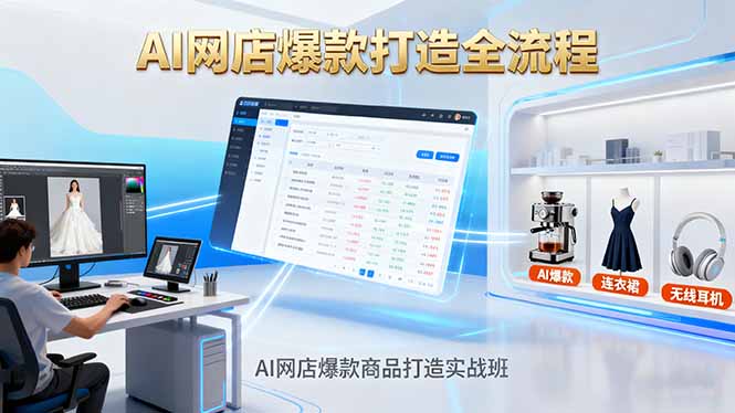 AI网店爆款商品打造实战班：AI技术实现商品图智能处理，快速搭建AI网店-黑密阁