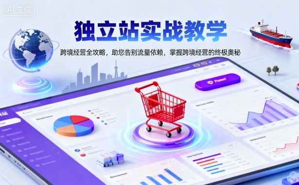 独立站实战教学，跨境经营全攻略，助您告别流量依赖，掌握跨境经营的终极奥-黑密阁