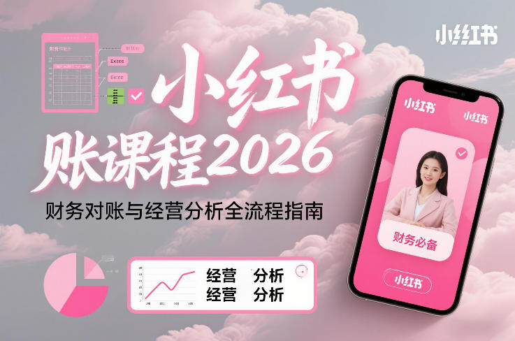 小红书对账课程2026，财务对账与经营分析全流程指南-黑密阁