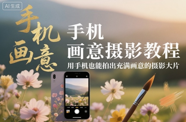 手机画意摄影教程，用手机也能拍出充满画意的摄影大片-黑密阁