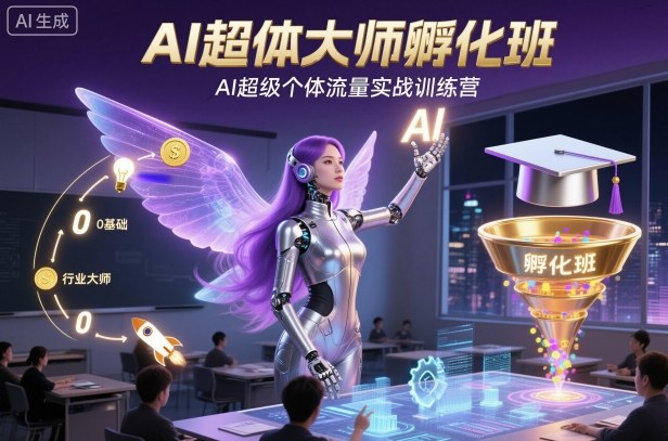 AI超体大师孵化班，AI超级个体流量实战训练营-黑密阁