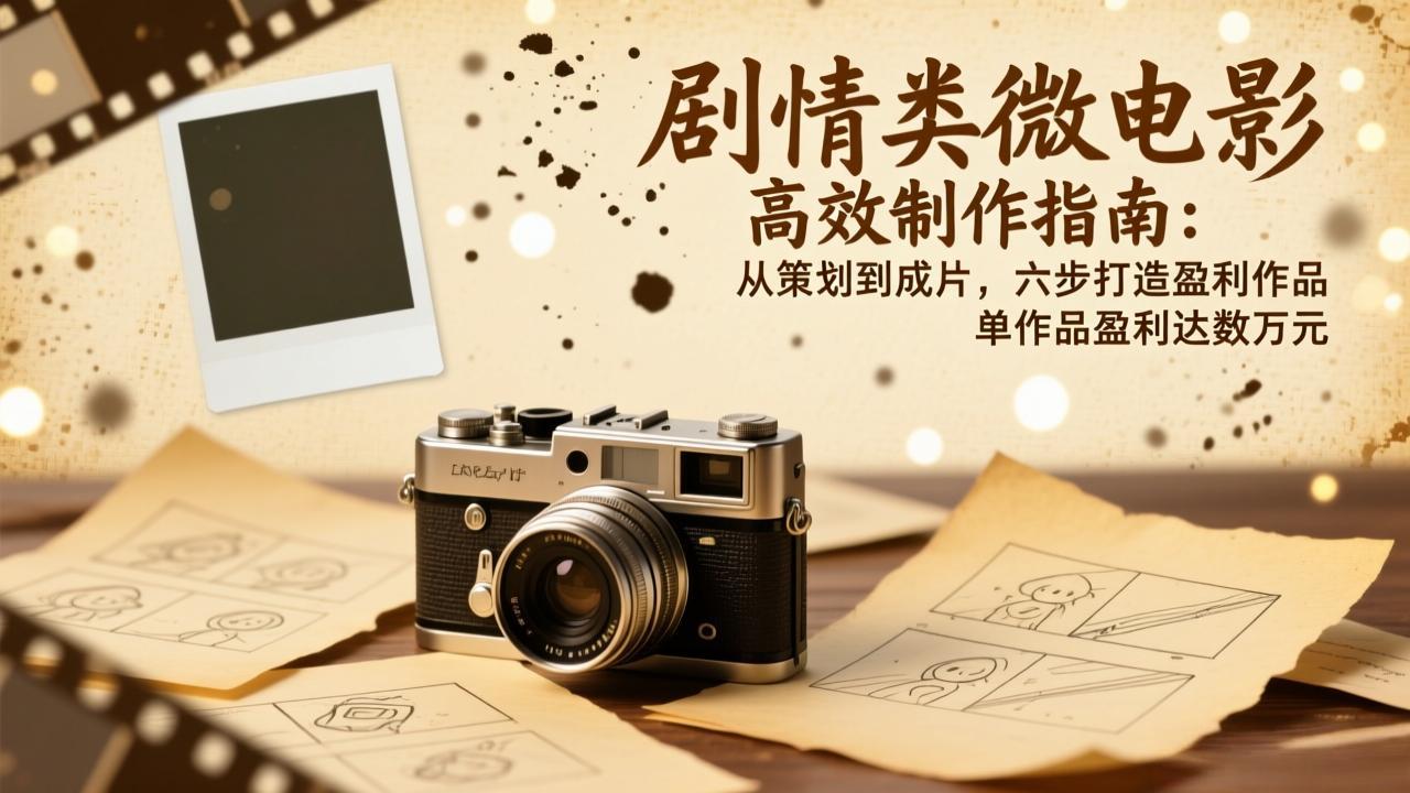 剧情类微电影高效制作指南：从策划到成片，六步打造盈利作品，单作品盈利达数万元-黑密阁
