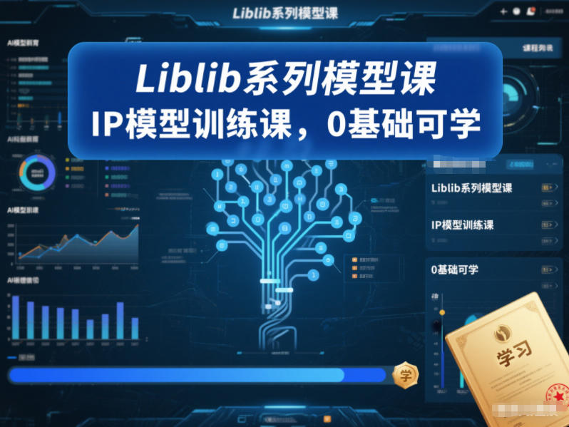 Liblib系列模型课，IP模型训练课，0基础可学-黑密阁