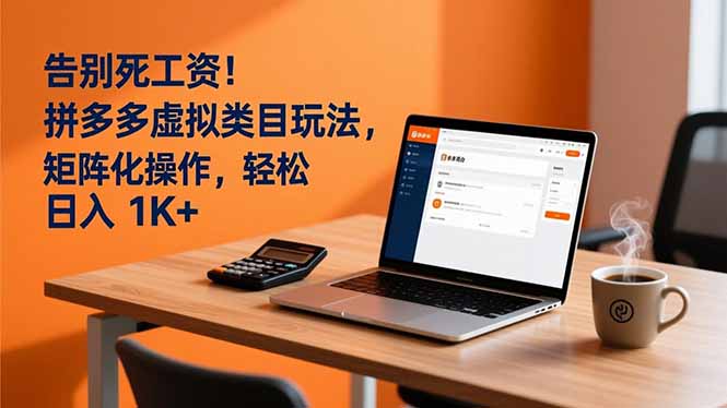 告别死工资！拼多多虚拟类目玩法，矩阵化操作，轻松日入 1K+-黑密阁