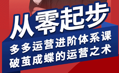海神·拼多多运营进阶系统课(更新9月)-黑密阁