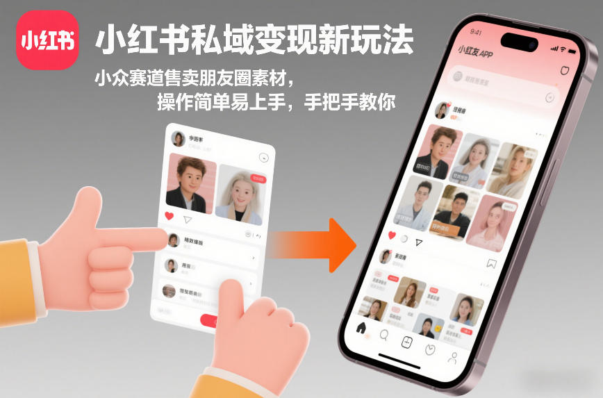 小红书私域变现新玩法，小众赛道售卖朋友圈素材，操作简单易上手，手把手教你-黑密阁