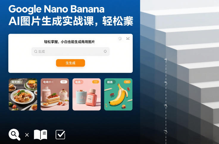 Google Nano Banana AI图片生成实战课，轻松掌握，小白也能生成商用图片-黑密阁