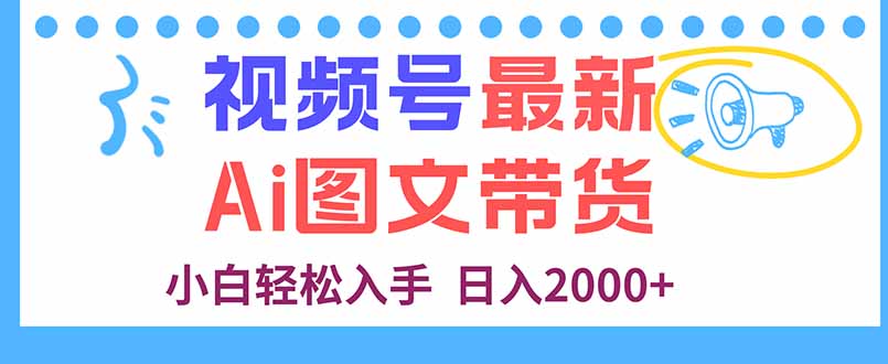 视频号最新AI图文带货，每天几分钟，小白轻松入手，日入2000+-黑密阁