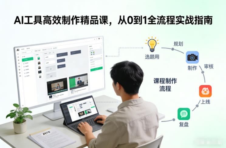 AI工具高效制作精品课，从0到1全流程实战指南-黑密阁