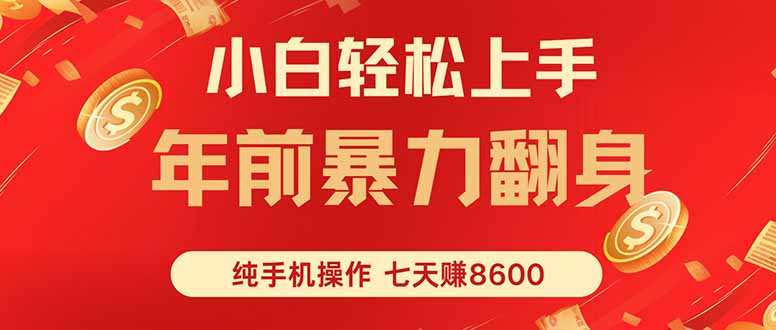 七天狂赚8600，小白纯手机操作，日入1000+-黑密阁