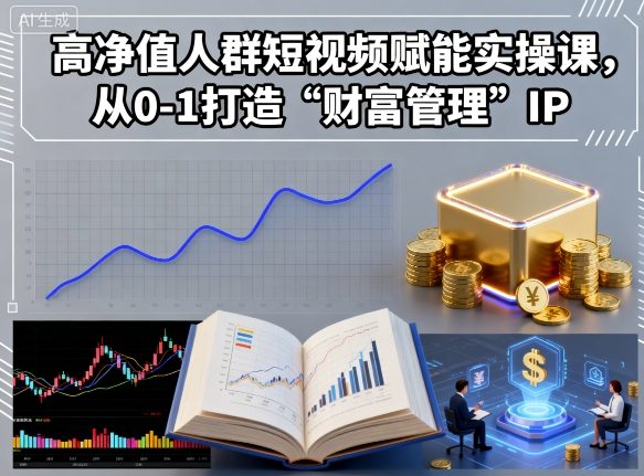 高净值人群短视频赋能实操课，从0-1打造“财富管理”IP-黑密阁