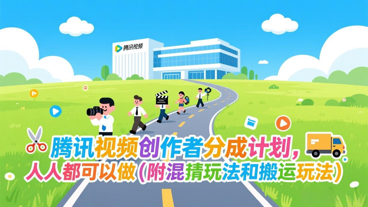 腾讯视频创作者分成计划，人人都可以做(附混剪玩法和搬运玩法-黑密阁