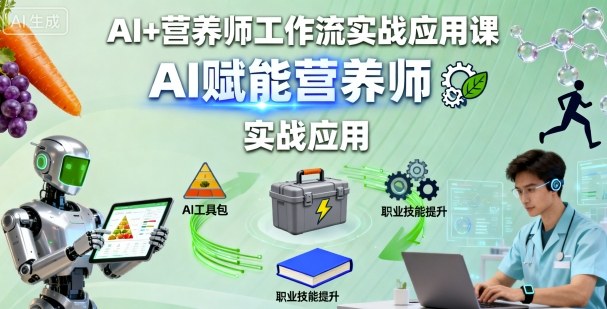AI+营养师工作流实战应用课，AI赋能营养师-黑密阁