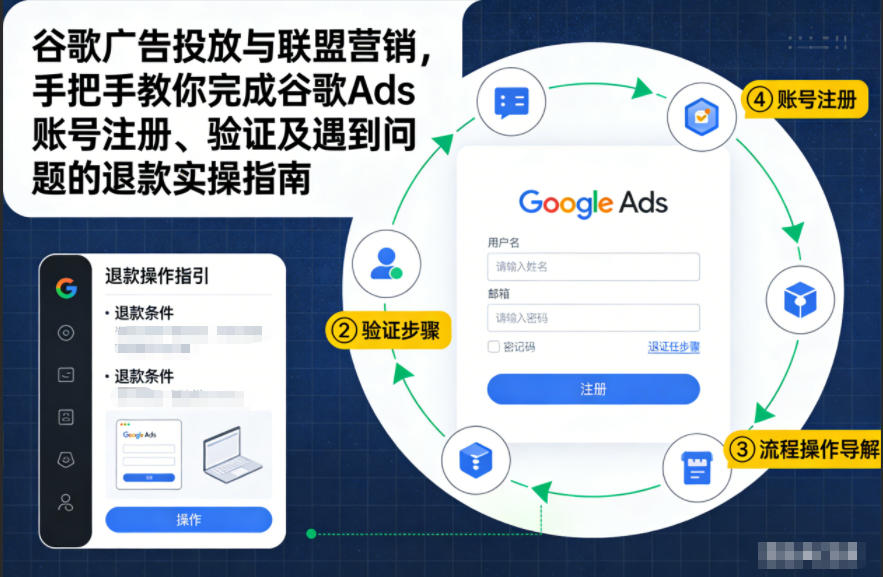谷歌广告投放与联盟营销，手把手教你完成谷歌Ads账号注册、验证及遇到问题的退款实操指南-黑密阁