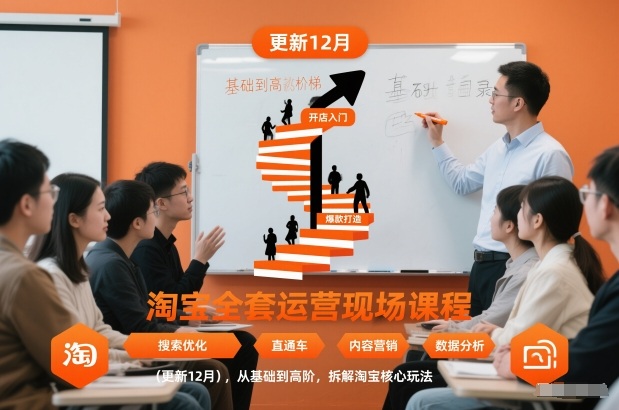 淘宝全套运营现场课程(更新12月)，从基础到高阶，拆解淘宝核心玩法-黑密阁
