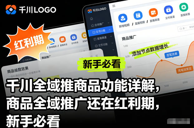千川全域推商品功能详解，商品全域推广还在红利期，新手必看-黑密阁
