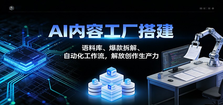 AI内容工厂搭建：语料库、爆款拆解、自动化工作流，解放创作生产力-黑密阁