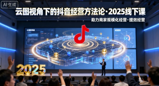 云图视角下的抖音经营方法论，2025线下课，助力商家规模化经营，提效经营(录音+字幕)-黑密阁