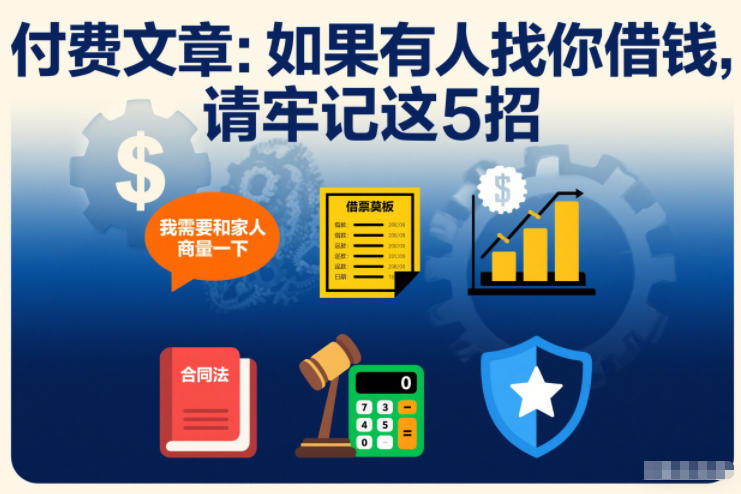 付费文章：如果有人找你借钱，请牢记这5招-黑密阁