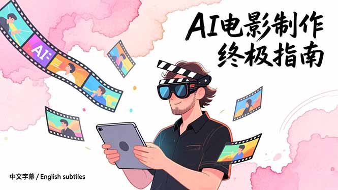 AI电影制作终极指南：从创意到成片，系统掌握智能影视全流程实战课(中英字幕-黑密阁