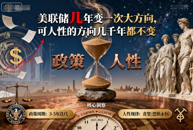 付费文章：美联储几年变一次大方向，可人性的方向几千年都不变-黑密阁