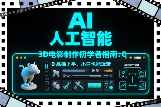 AI人工智能3D电影制作初学者指南：0基础上手，小白也能玩转-黑密阁