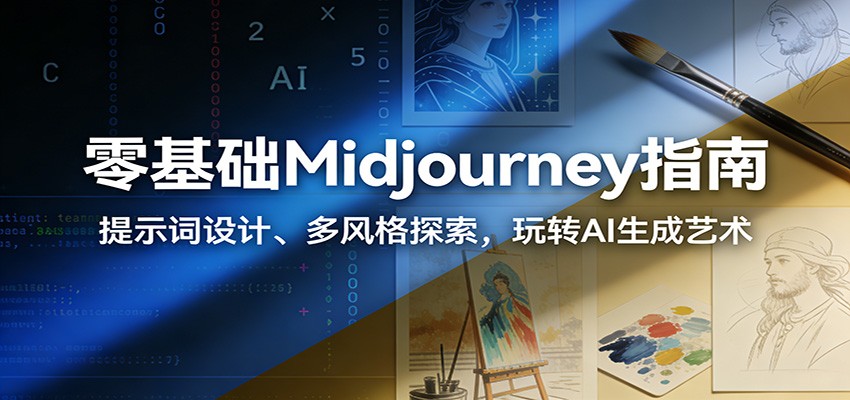零基础Midjourney指南：提示词设计、多风格探索，玩转AI生成艺术-黑密阁
