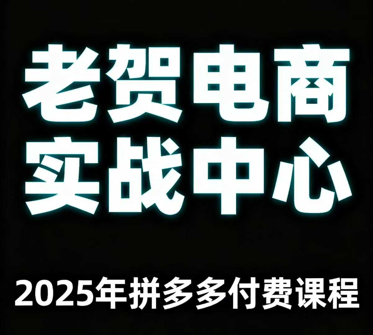 老贺电商2025年拼多多付费课程，用通俗易懂的方法告诉你多多怎么玩-黑密阁