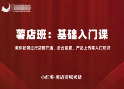小红薯薯店商城卖货，基础入门课，教你如何进行店铺开通、后台设置、产品上传等入门知识-黑密阁